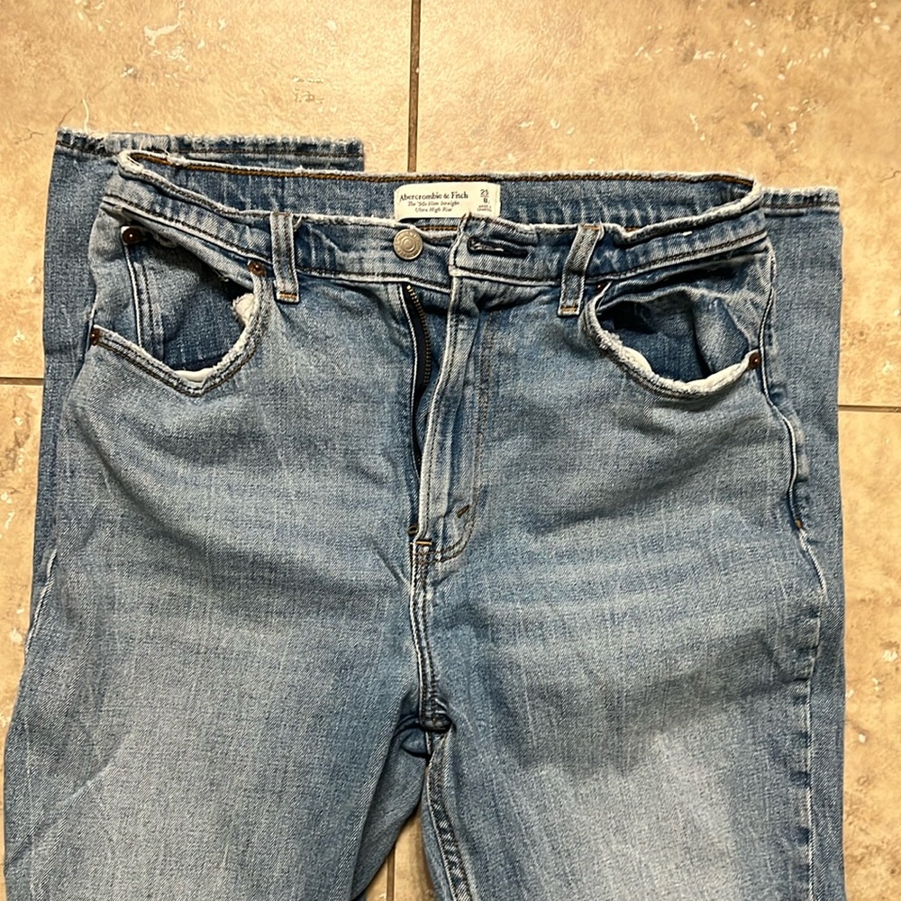A & F straight leg jeans